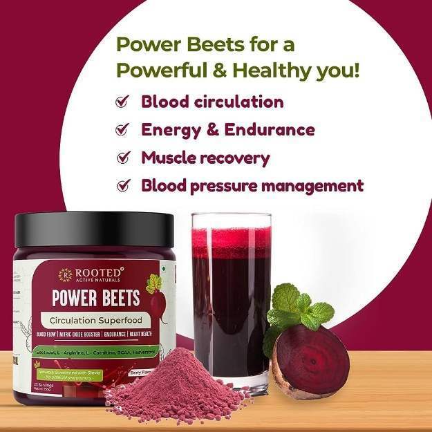 Rooted Active Natural Power Beets – Beet Root Powder 250gm