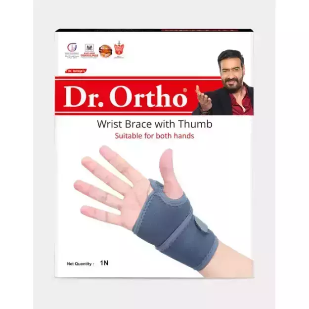 Dr. Ortho Wrist Brace with Thumb Grey