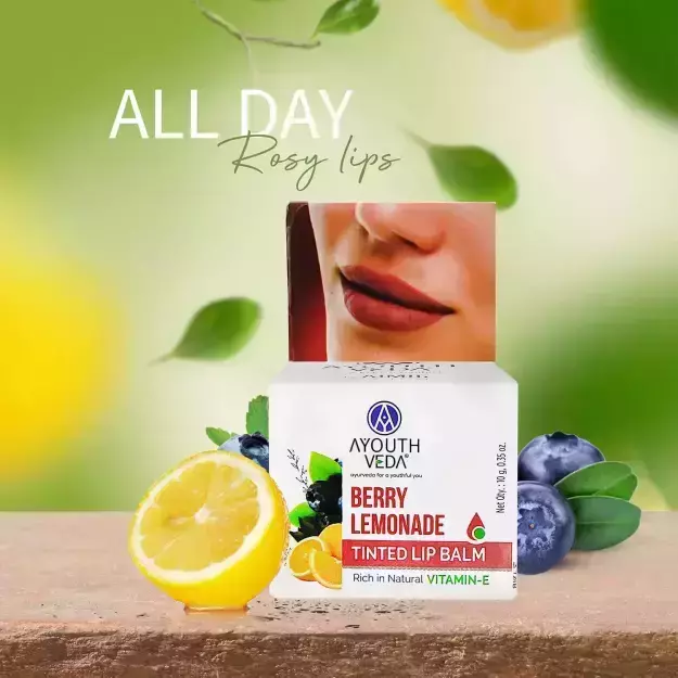Ayouthveda Berry Lemonade Tinted Lip Balm 10gm