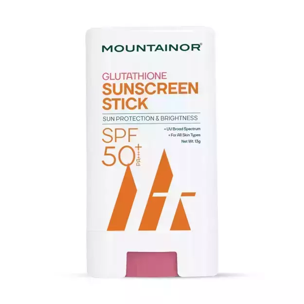 Mountainor Glutathione SPF 50 Sunscreen Stick For Sun Protection And Brightness 13gm