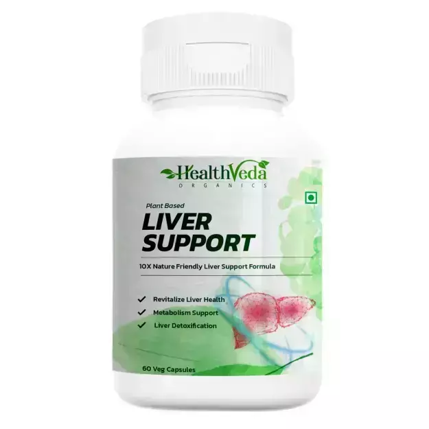 Health Veda Organics Plant Based Liver Support Veg Capsules For Liver Support And Detoxification (60)