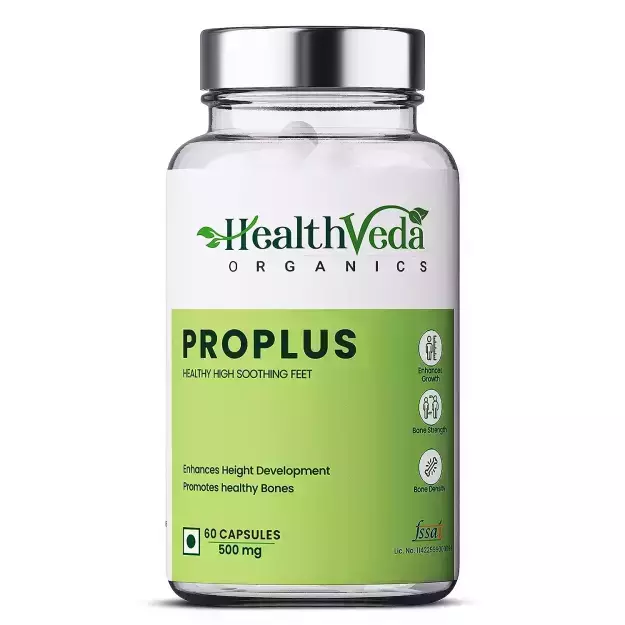 Health Veda Organics ProPlus Veg Capsules For Good Height And Great Personality (60)