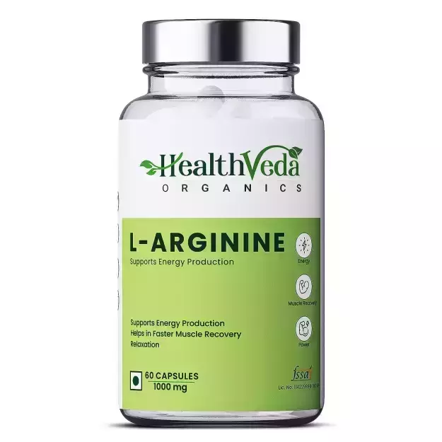 Health Veda Organics L Arginine Veg Capsules (60)