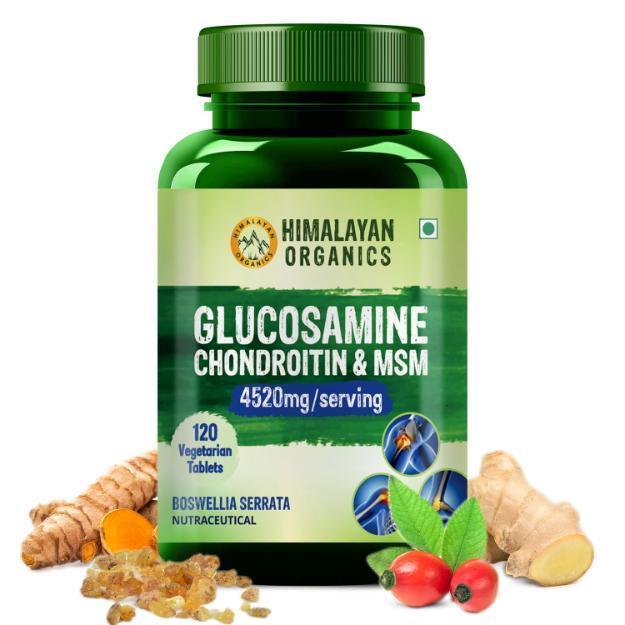 Himalayan Organics Glucosamine Chondroitin MSM with Boswellia Tablets (120)