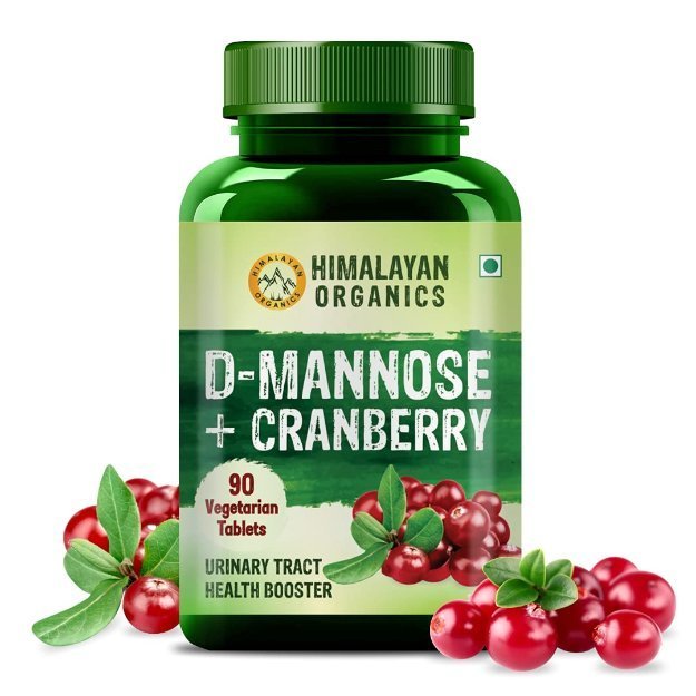 Himalayan Organics D-MANNOSE + CRANBERRY Antioxidant Rich Supplement Tablets (90)
