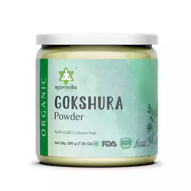 Ayurvedix Organic Gokshura Powder Tribulus Terrestris Powder for Overall Wellness 200gm