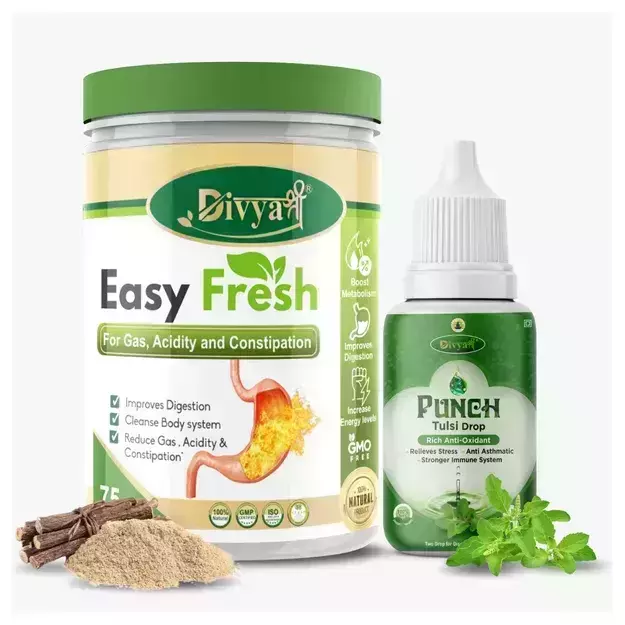 Divya Shree Easy Fresh Powder And Punch Tulsi Drop Combo Pack