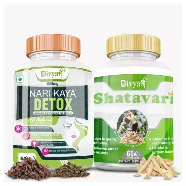 Divya Shree Nari Kaya Detox Capsule And Shatavari Capsule Combo Pack