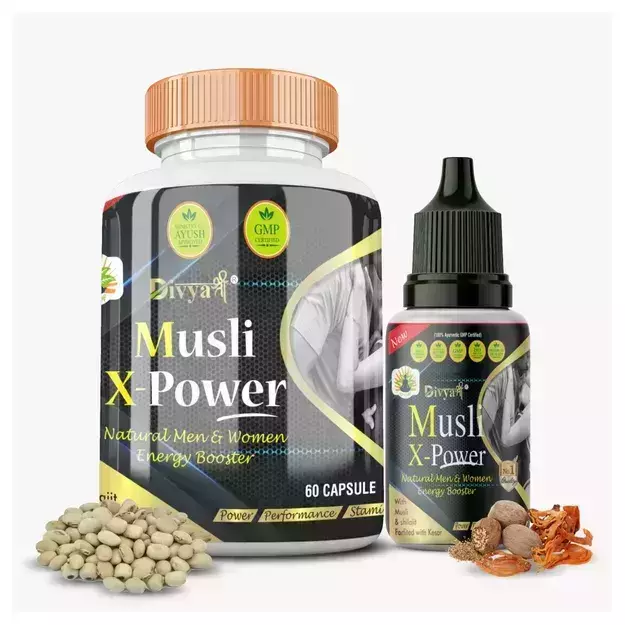 Divya Shree Musli X Power Capsule And Massage Oil Combo Pack