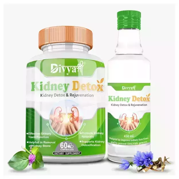 Divya Shree Kidney Detox Capsule And Syrup Combo Pack