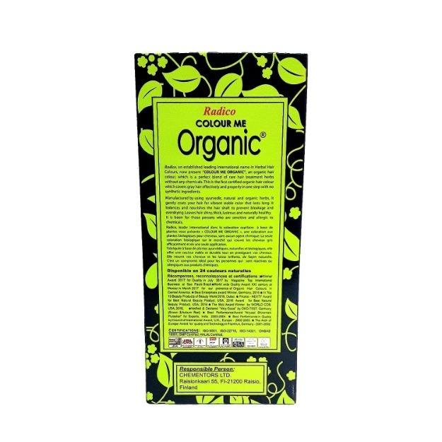 Radico Certified Organic Hair Color Dye - Soft Black
