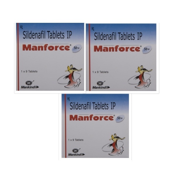 Manforce 50mg Tablet Pack Of 3