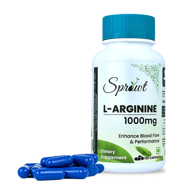 Sprowt L-Arginine 1000mg Supplement Improves Energy, Muscle pump, Muscle Growth & Recovery, Men & Women 