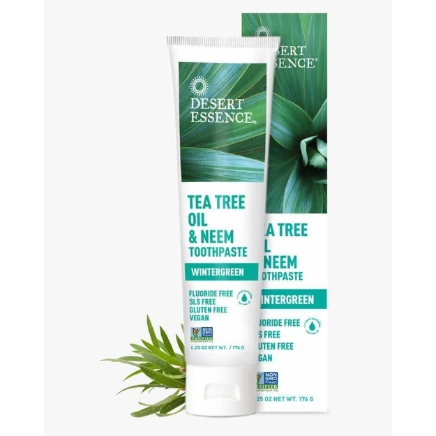 Desert Essence   Tea Tree Oil &Amp; Neem Toothpaste/Wintergreen 6.25 Oz Toothpaste