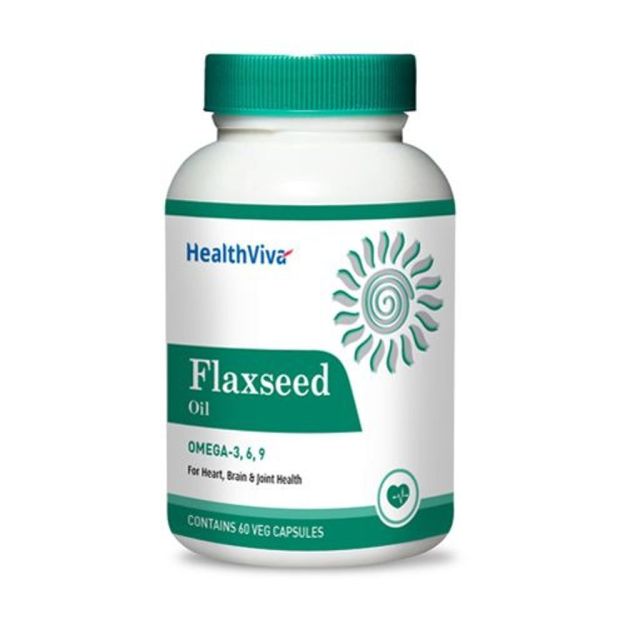 Healthviva Flaxseed Oil (Omega 3,6,9) Veggie  Capsule