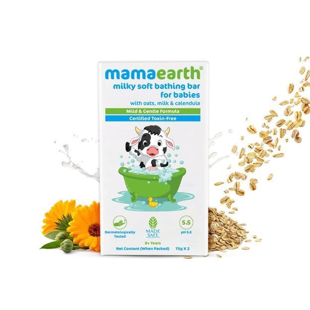 Mamaearth Milky Soft Bathing Bar For Babies 75gm (Pack of 2)