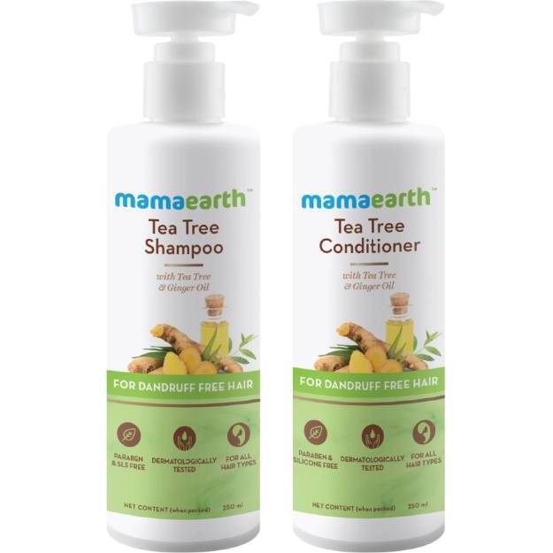 Mamaearth Tea Tree Anti-Dandruff Hair Kit (Shampoo & Conditioner 250ml Each)