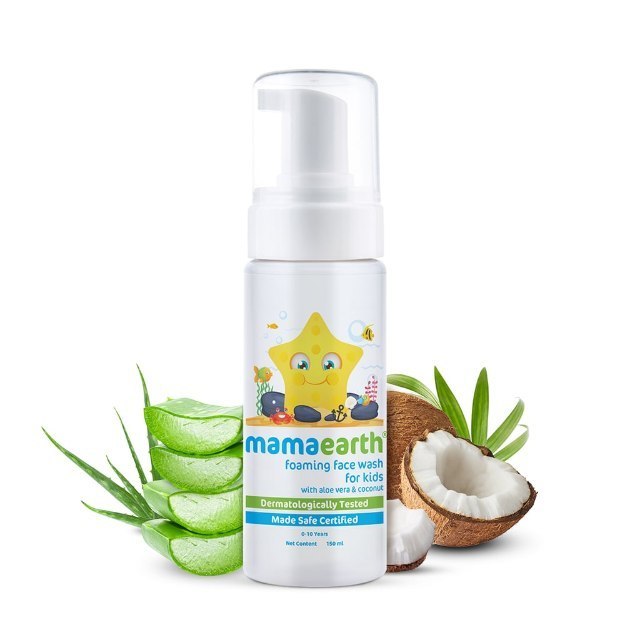 Mamaearth Foaming Baby Face Wash For Kids With Aloe Vera And Coconut Based Cleansers - 120Ml
