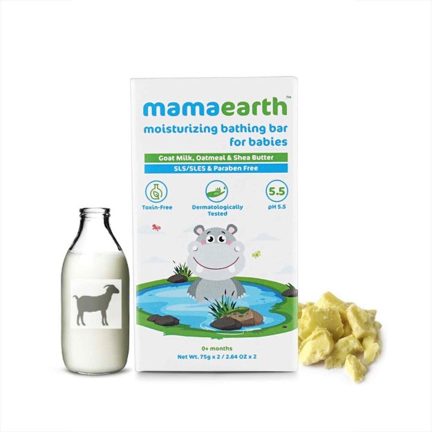 Mamaearth Moisturizing Bathing Bar Soap For Babies 75gm (Pack Of 2)