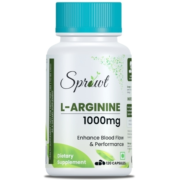 Sprowt L-Arginine 1000mg Supplement Improves Energy, Muscle pump, Muscle Growth & Recovery, Men & Women 