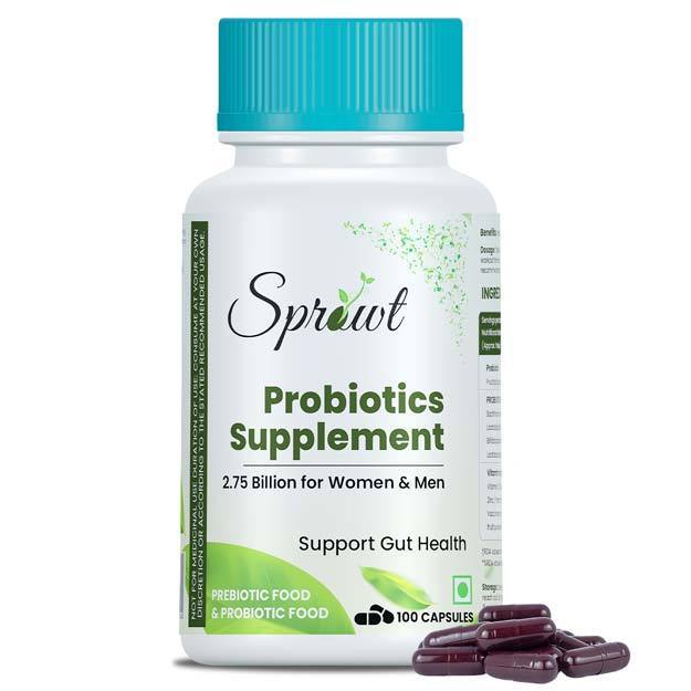Sprowt Probiotics Supplement 2.75 Billion Supports Immune, Gut & General Health For Men & Women  