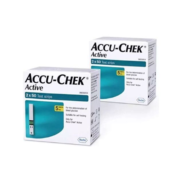 Accu-Chek Active Glucometer Test Strips Pack Of 200 (50 X 4) Combo