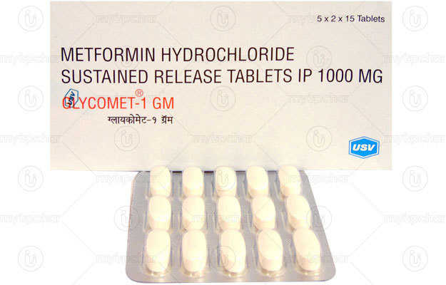 Glycomet 1gm Tablet SR (15)