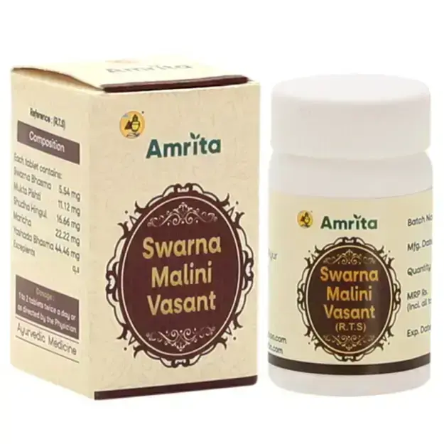 Amrita Swarna Malini Vasant Ras 25 Tab