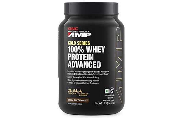 GNC AMP Gold Series 100% Whey Protein Advanced Powder (Chocolate)