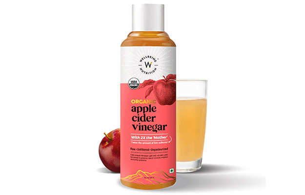Wellbeing Nutrition Apple Cider Vinegar with Mother, USDA Organic, 2X Strands of Probiotic & Enzymes