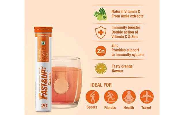Fast&Up Charge Natural Vitamin C & Zinc Effervescent Tablet_0