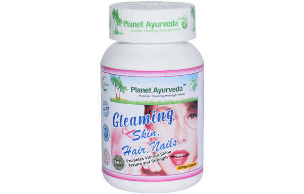 Planet Ayurveda Gleaming Skin Hair Nails Formula: Uses, Price, Dosage, Side  Effects, Substitute, Buy Online