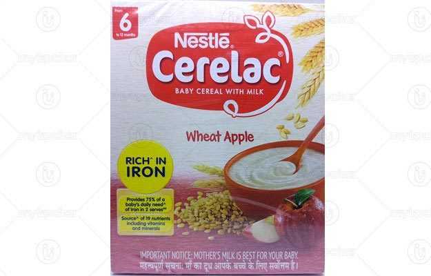 Nestle Cerelac Fortified Baby Cereal with Milk 6 Months+ Wheat Apple