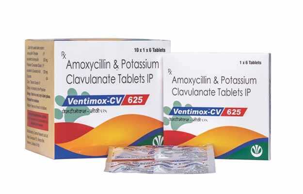 Ventimox CV 625 Mg Tablet