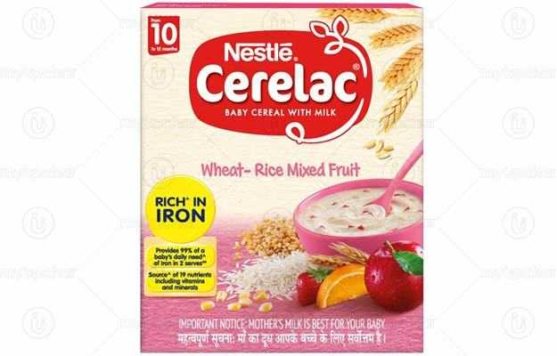Nestle Cerelac Fortified Baby Cereal with Milk 10 Months+ Wheat Rice Mix Fruit