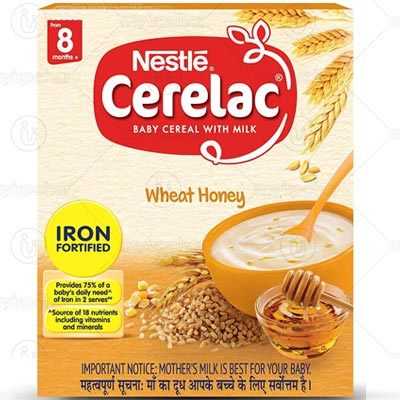 Nestle Cerelac Fortified Baby Cereal with Milk 8 Months+ Wheat Honey