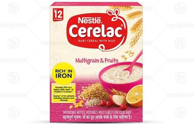 Nestle Cerelac Fortified Baby Cereal with Milk 12Months+ Multigrain and Fruit