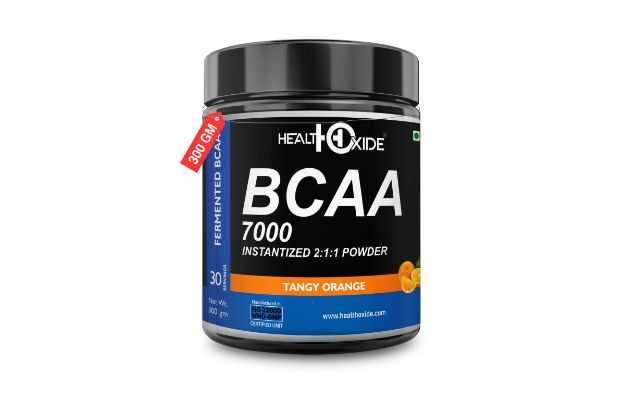 HealthOxide BCAA 7000 Amino Acid Instantized 2:1:1 Powder (Orange)
