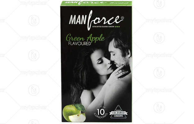 Manforce Green Apple Flavoured Condom (10)