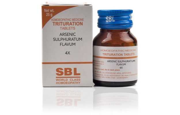 SBL Arsenicum Sulph Flavum Trituration Tablet 4X