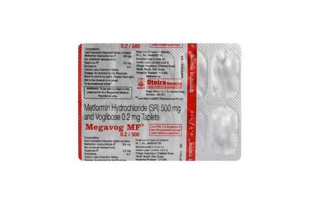 Megavog Mf 0 2 500 Tablet Sr Uses Price Dosage Side Effects Substitute Buy Online