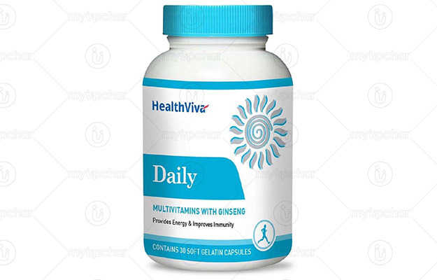Healthviva Daily (Multivitamin With Ginseng), Unflavoured Capsules