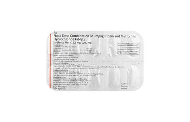 Jardiance Met 12.5mg/1000mg Tablet: Uses, Price, Dosage, Side Effects