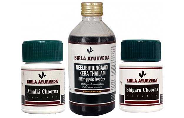 Birla Ayurveda Hair kit (Neelibhringadi  Kera thailam + Amalaki  + Shigaru)