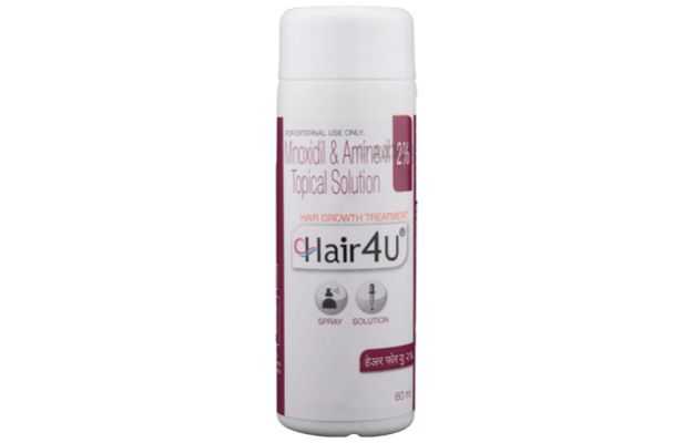 Hair 4U 2% Solution in Hindi की जानकारी, लाभ, फायदे, उपयोग, कीमत, खुराक,  नुकसान, साइड इफेक्ट्स - Hair 4U 2% Solution ke use, fayde, upyog, price,  dose, side effects in Hindi