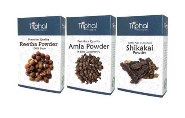 Triphal Reetha Amla Shikakai Powder Premium Quality Combo Pack (100*3)