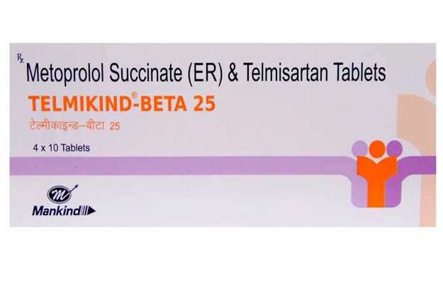 Telmikind Beta 25 Mg Tablet
