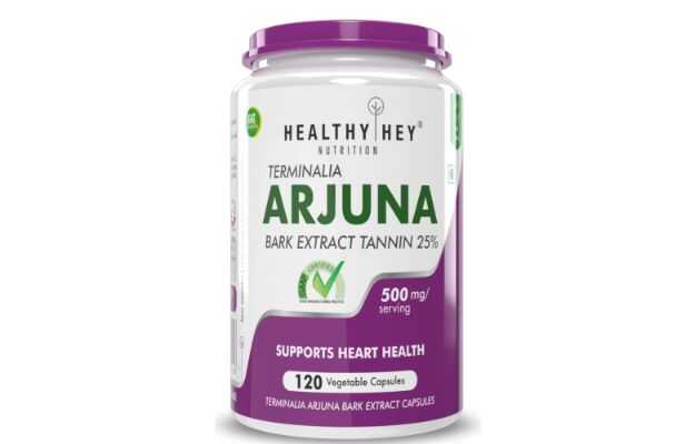 HealthyHey Nutrition Terminalia Arjuna Bark Extract Tannin 25% Capsule