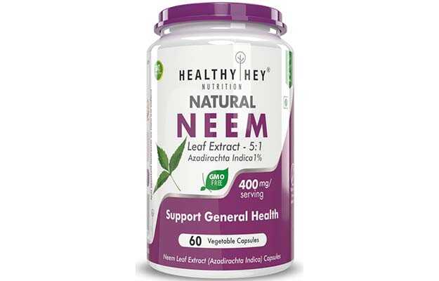 HealthyHey Nutrition Natural Neem Leaf Extract Capsules