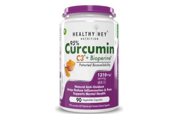 HealthyHey Nutrition Curcumin C3 Plus Bioperine Capsule (90)